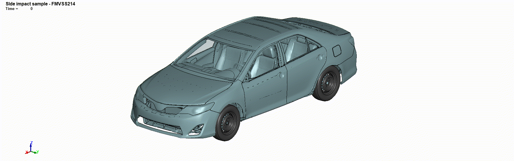 LS-Dynaによる側面衝突CAE解析の受託