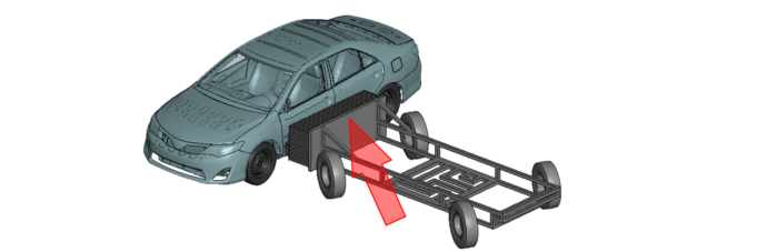 FMVSS214に則したLS-Dynaによる衝突解析受託