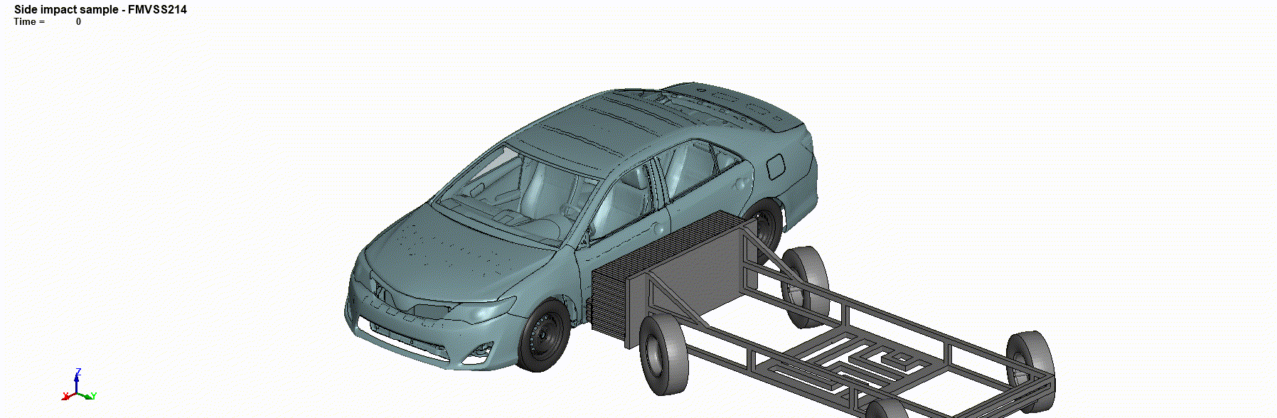 側面衝突のCAE受託解析