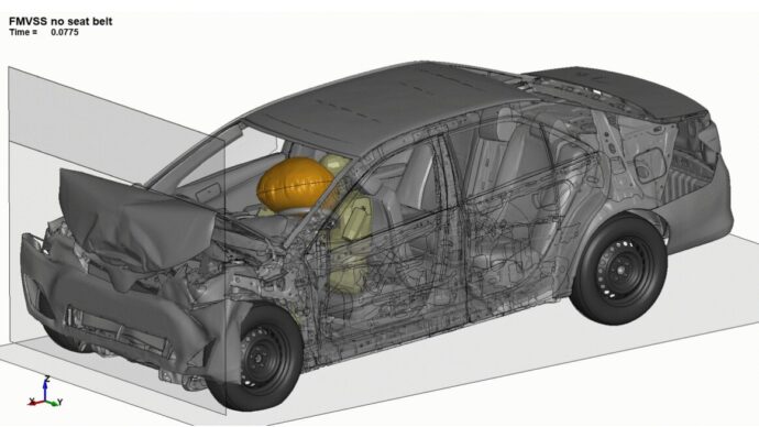 自動車の衝突解析受託事例
