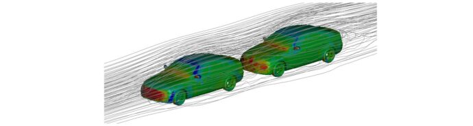 スリップストリームの空力解析モデル