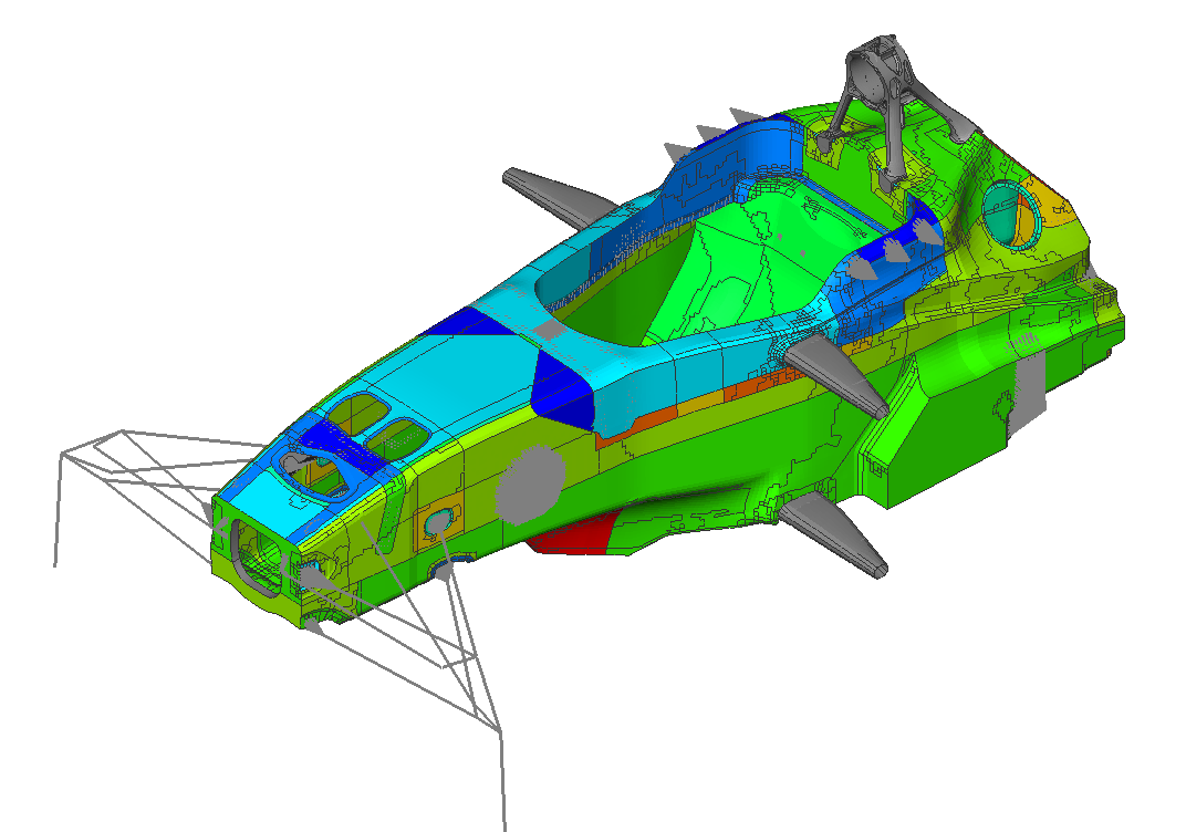 Formula1のCFRPモノコックの画像