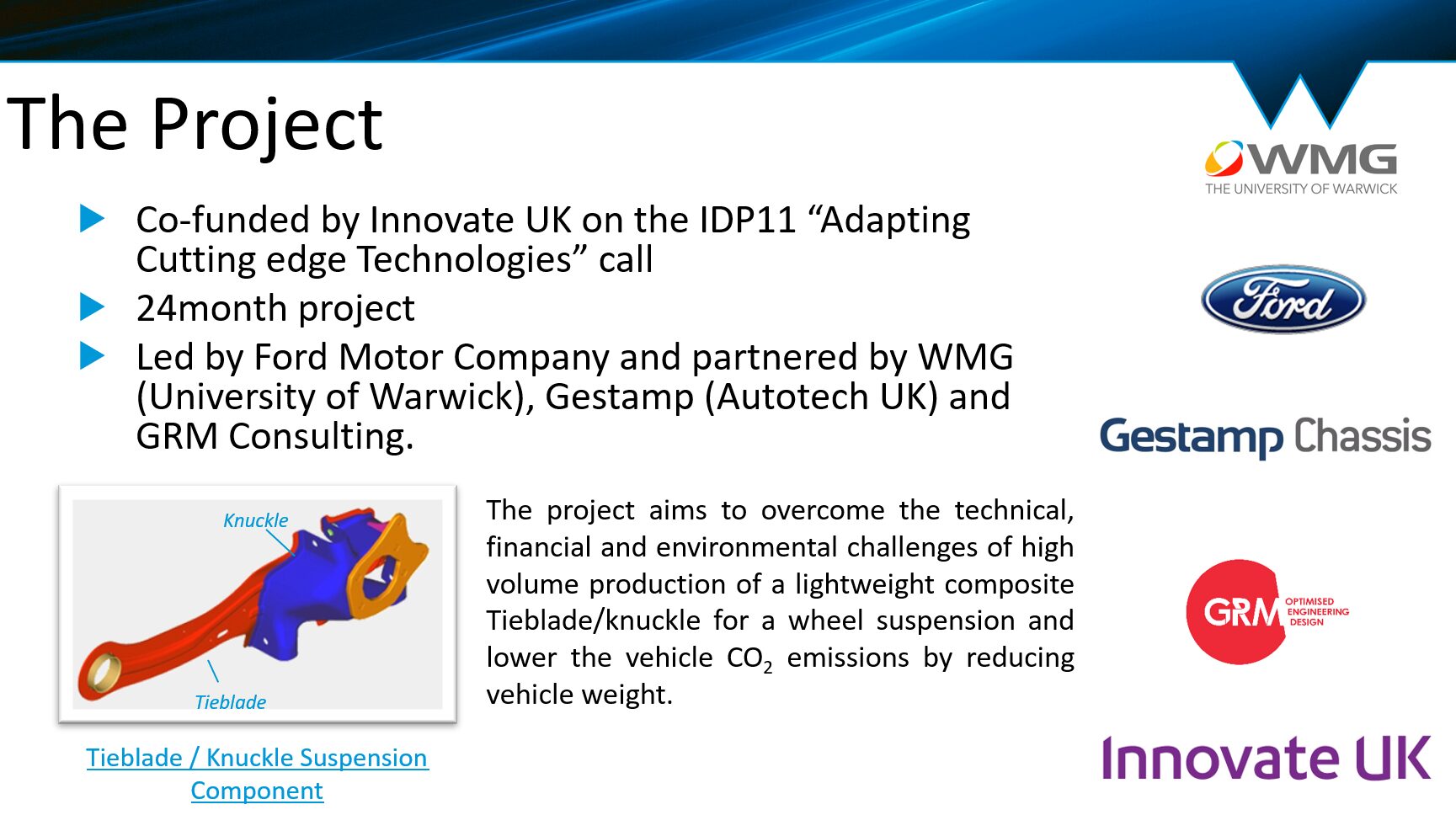 対象となるTiebladeおよびKnuckleサスペンション部品のCADモデル