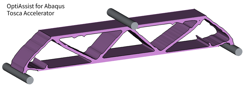 OptiAssist for Abaqus Tosca acceleratorによるトポロジー最適化